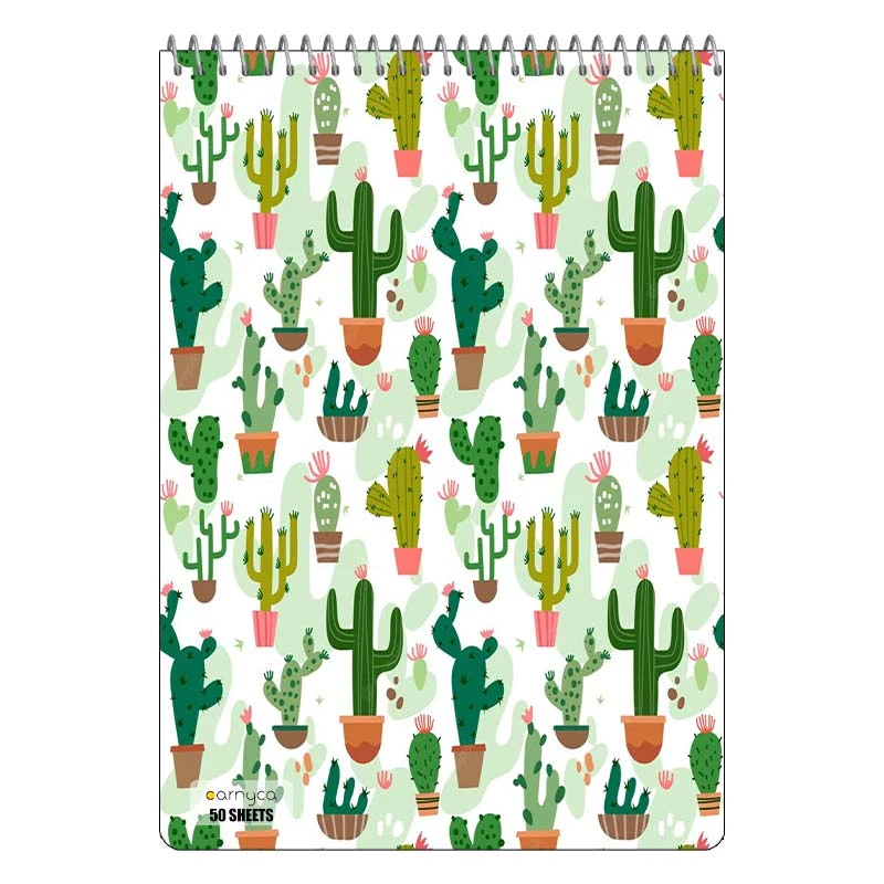 دفتر نقاشی 50 برگ سیمی کارنیکا طرح کاکتوس cactus کد 10799