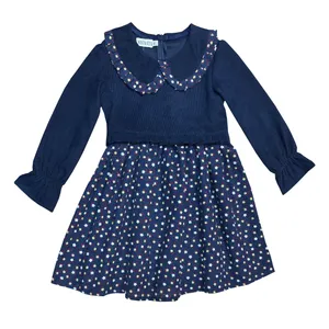 پیراهن آستین بلند یقه گرد دخترانه ناناکیدز مدل تی تی