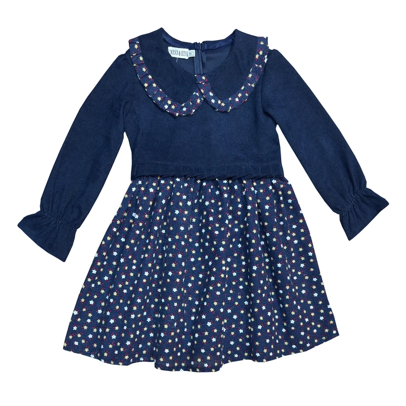 پیراهن آستین بلند یقه گرد دخترانه ناناکیدز مدل تی تی