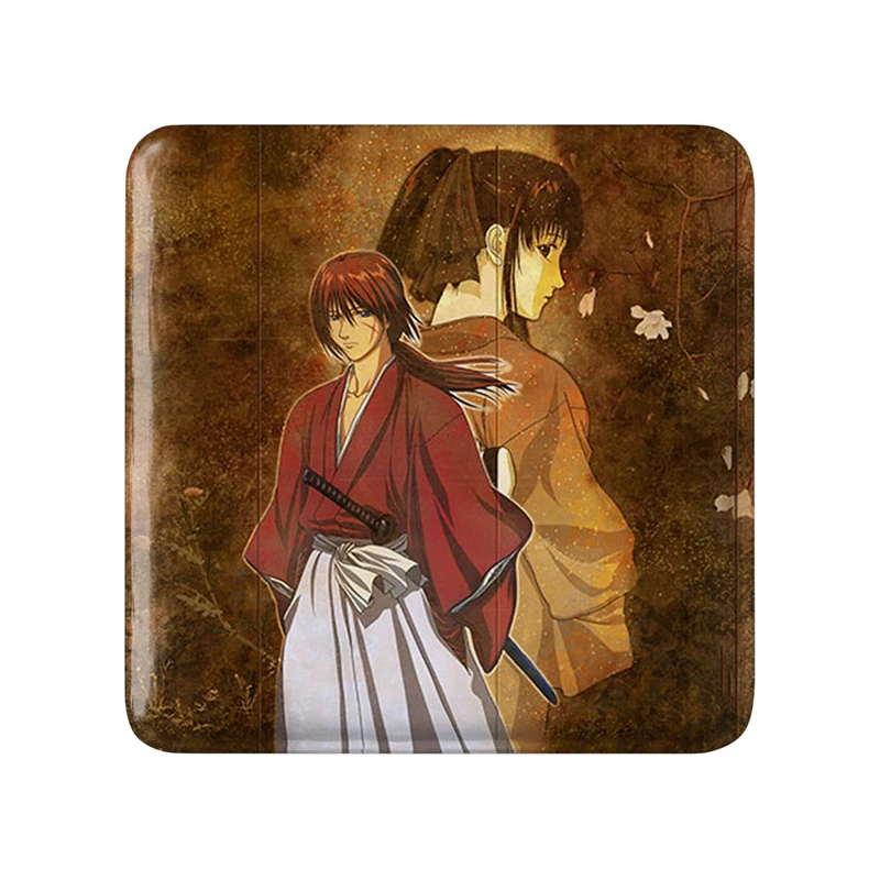 پیکسل خندالو طرح کنشین و کائورو انیمه رورونی کنشین مدل مربعی کد 34921