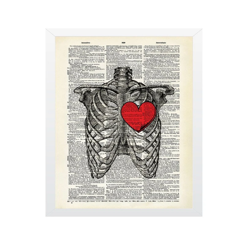 تابلو مدل قلب و استخوان‌ها