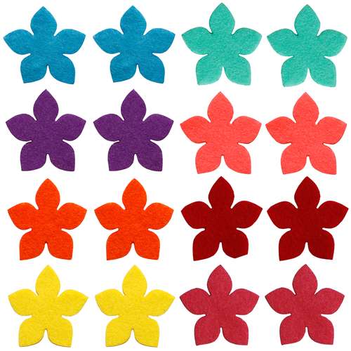 الگو نمد طرح گل لیلیوم مدل ONGL16 بسته 16 عددی