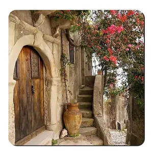 زیر لیوانی طرح خانه مدیترانه ای کد nzl686