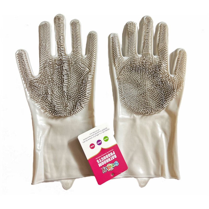 دستکش نظافت سان دی مدل سیلیکونی پرزدار کد 260