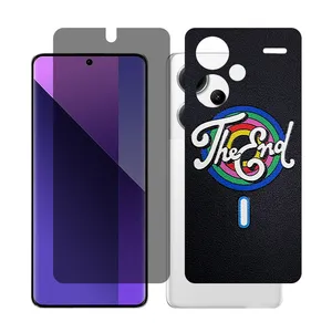 Glass Together model privacy Screen Protector Suitable for Xiaomi Redmi Note 13 Pro Plus Mobile Phone with Back cover sticker