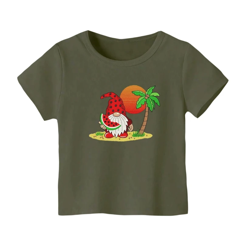 تی شرت آستین کوتاه بچگانه مدل بابانوئل و هندوانه یلدایی کد 1