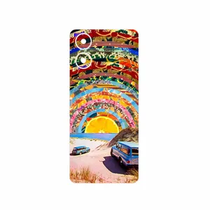 MAHOOT Collage of Orange Sky Cover Sticker for Motorola Moto G04s