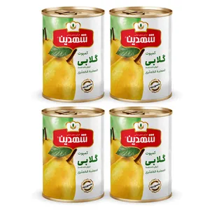 کمپوت گلابی شهدین - 370 گرم بسته 4 عددی