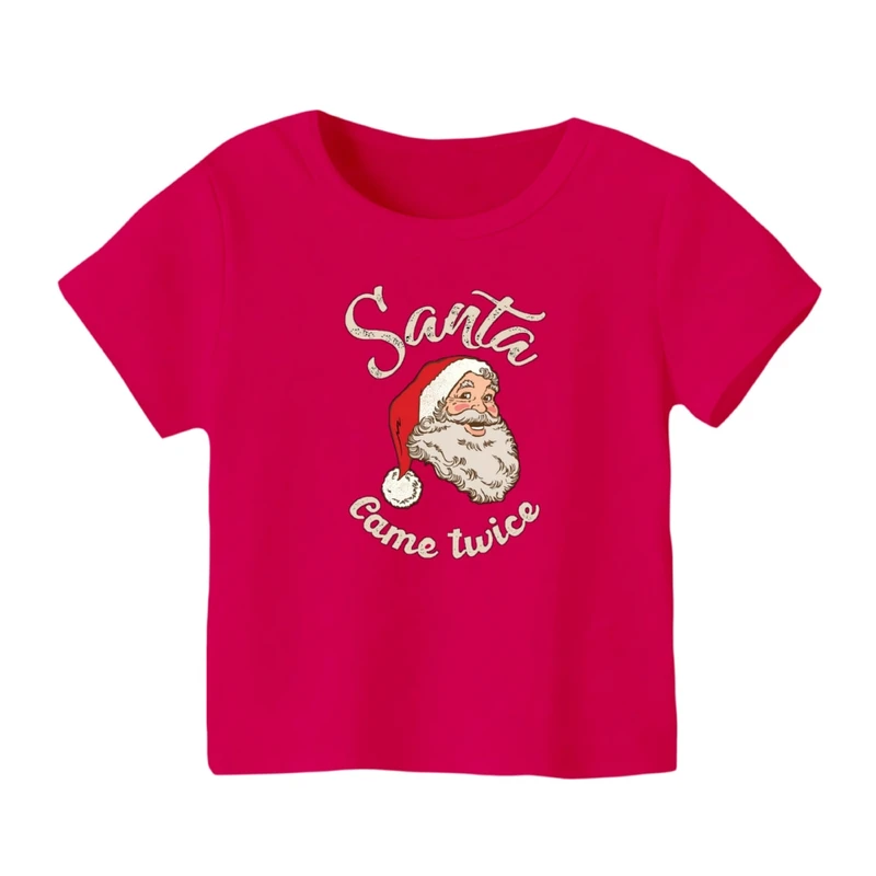 تی شرت آستین کوتاه بچگانه مدل بابانوئل کریسمس کد 11