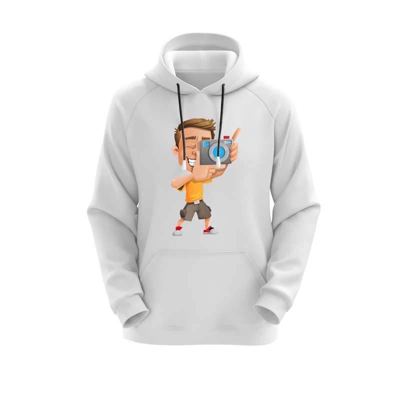 هودی زنانه مدل عکاس کد J138 سفید 