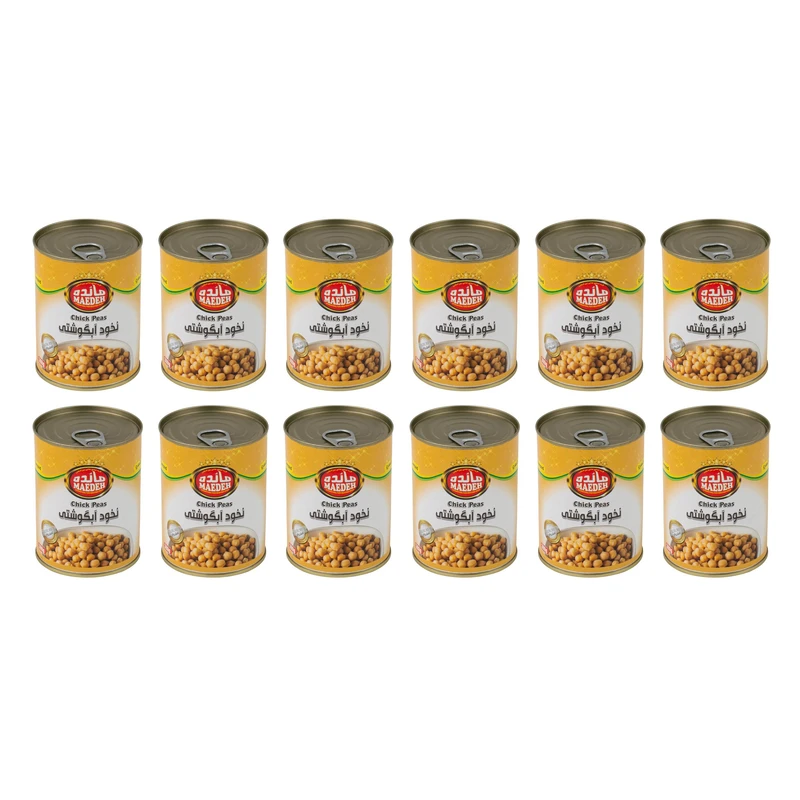 کنسرو نخود آبگوشتی مائده - 380 گرم مجموعه 12 عددی