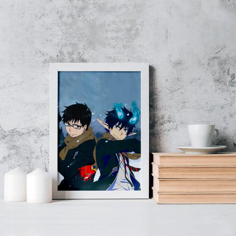 تابلو خندالو مدل رین و یوکیو انیمه جنگیر آبی کد 16361