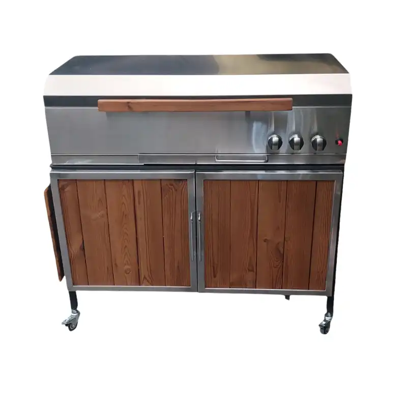 باربیکیو اصلان مدلE100 استیل طرح کابینت دار