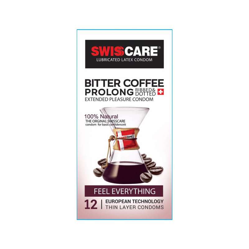 کاندوم سوئیس کر مدل Bitter Coffee Prolong بسته 12 عددی کاندوم سوئیس کر مدل Bitter Coffee Prolong بسته 12 عددی