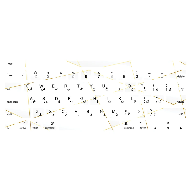 برچسب کیبورد فارسی طرح polygon17 مناسب برای مک بوک پرو 13 اینچ 2020-2022