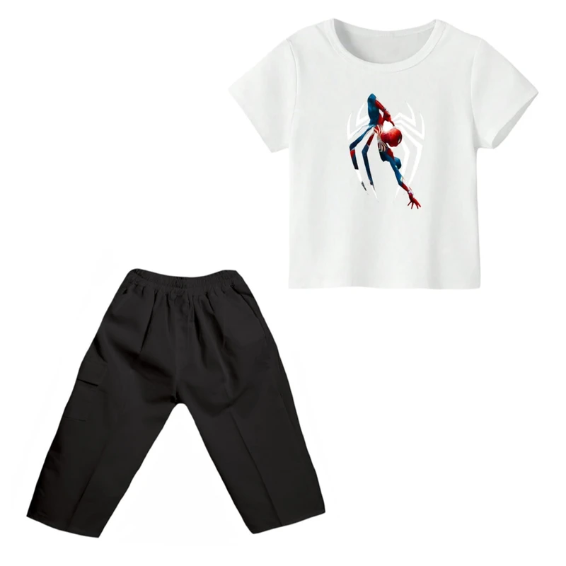 ست تی شرت و شلوارک پسرانه مدل مرد عنکبوتی کد ۳