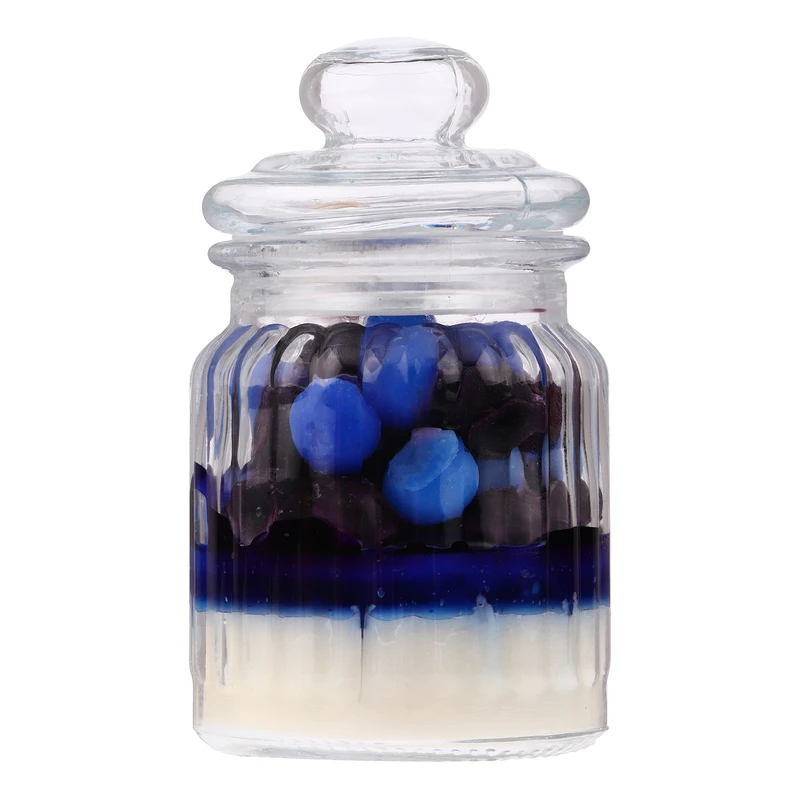 شمع لیوانی معطر مدل بلوبری با رایحه میوه‌های جنگلی زمان اتمام 20 ساعت