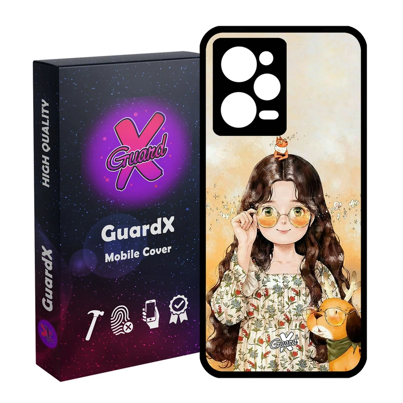 کاور گارد ایکس طرح Girl مدل Glass10253 مناسب برای گوشی موبایل شیائومی Redmi Note 12 Pro 5G/Poco X5 Pro 5G/Note 12 Pro Pro speed