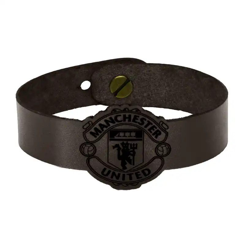 دستبند چرمینه اسپرت طرح منچستریونایتد کد 7018