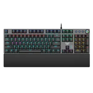 کیبورد گیمینگ آئولا مدل Aula F2058، سوئیچ مکانیکال آبی، Full-size، نورپردازی RGB