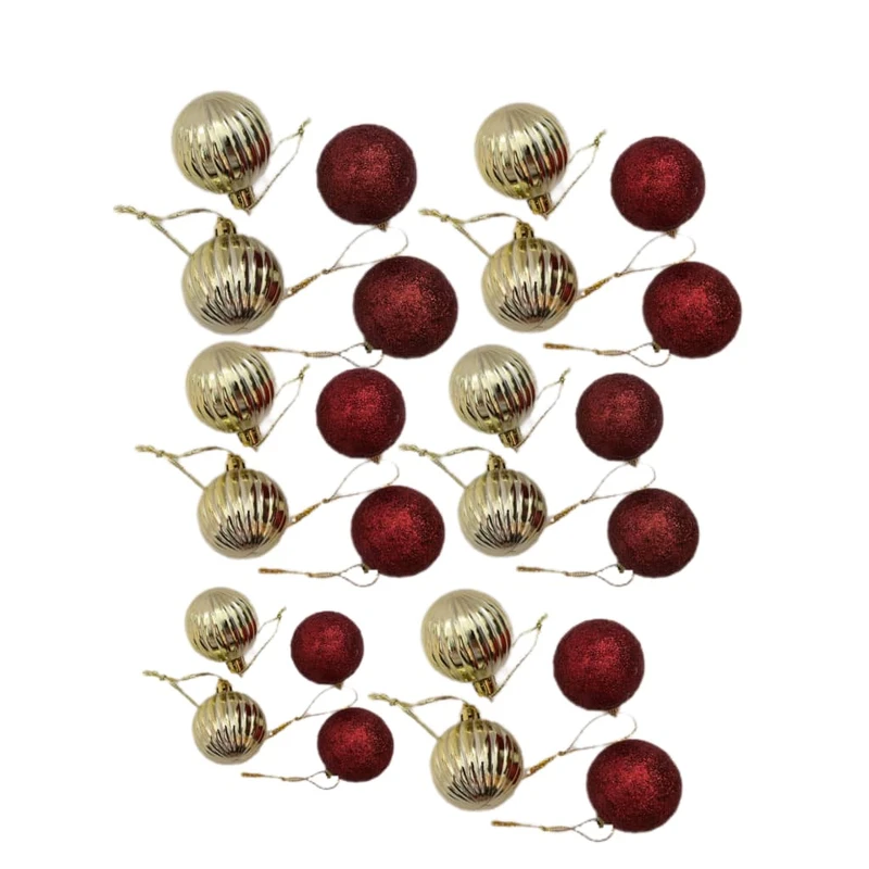 آویز تزیینی مدل گوی 3 سانت مجموعه ۲۴ عددی