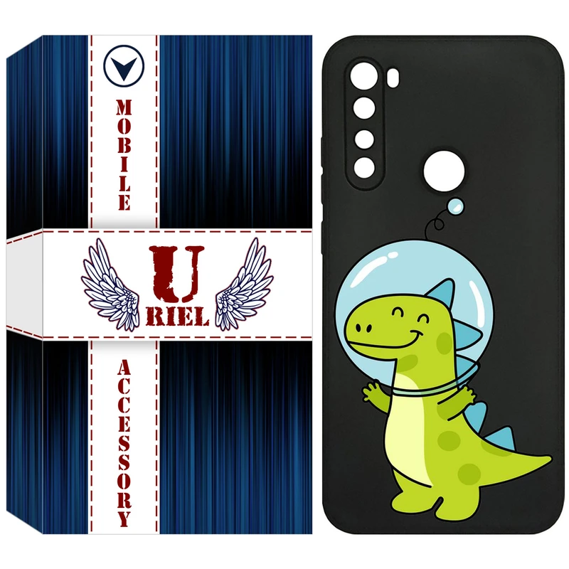 کاور یوریل قاب مدل KSH کد 62 طرح دایناسور فضانورد مناسب برای گوشی موبایل شیائومی Redmi Note 8