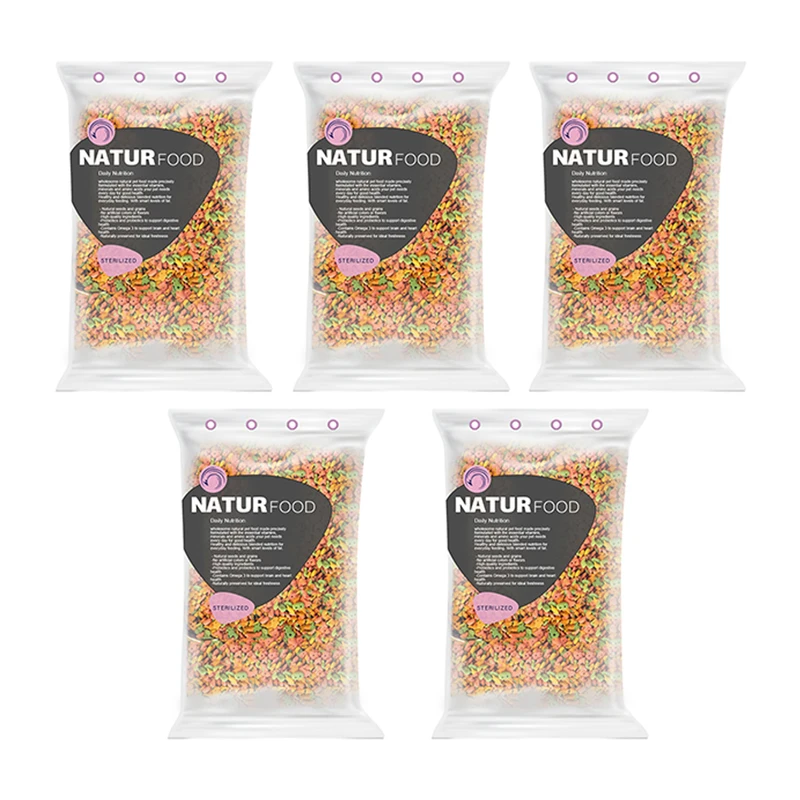 غذای پرندگان و‌ جوندگان نیچر فود مدل پلت رنگی وزن 500 گرم بسته 5 عددی