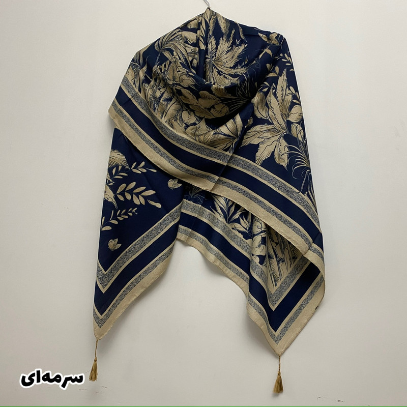 روسری زنانه مدل نخ پنبه چهارفصل منگوله دار کد 1389