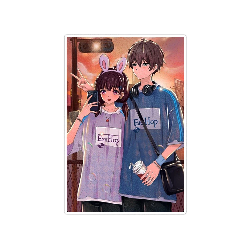  استیکر لپ تاپ ویندی دیزاین طرح anime.love مدل vindi824