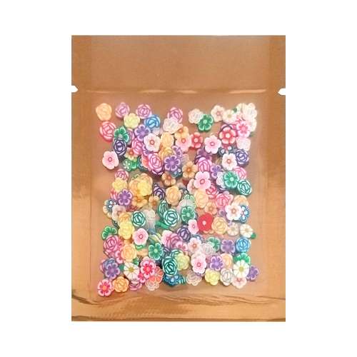 تزیین ناخن مدل فیمو طرح گل کد FF1