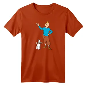 تی شرت آستین کوتاه بچگانه مدل تن تن و میلو کد 2