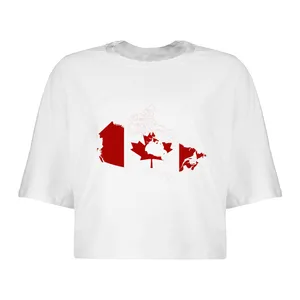 کراپ‌تاپ آستین کوتاه زنانه مدل کانادا کد  L110 S