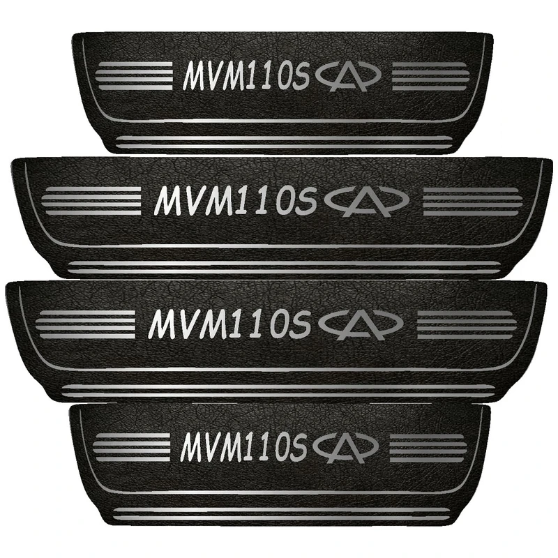 برچسب پارکابی خودرو مهدیار طرح چرم کد PKA1006 مناسب برای  mvm 11os  بسته 4 عددی