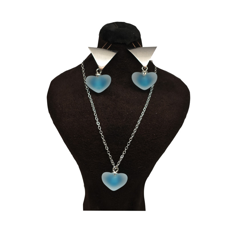 نیم ست دخترانه مدل قلبی سیلیکونی