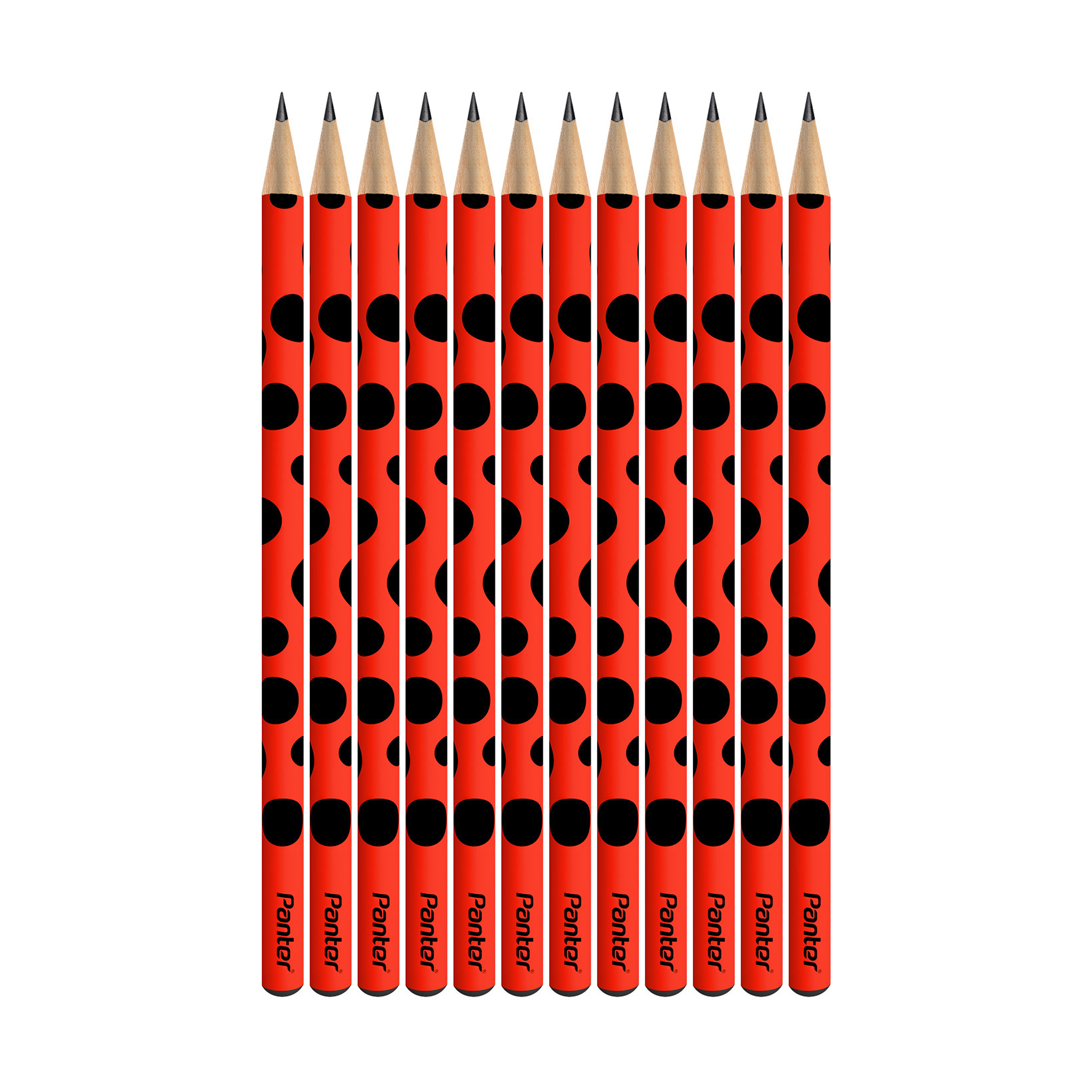 مداد مشکی پنتر مدل Ladybird کد BP113-2 - بسته 12 عددی