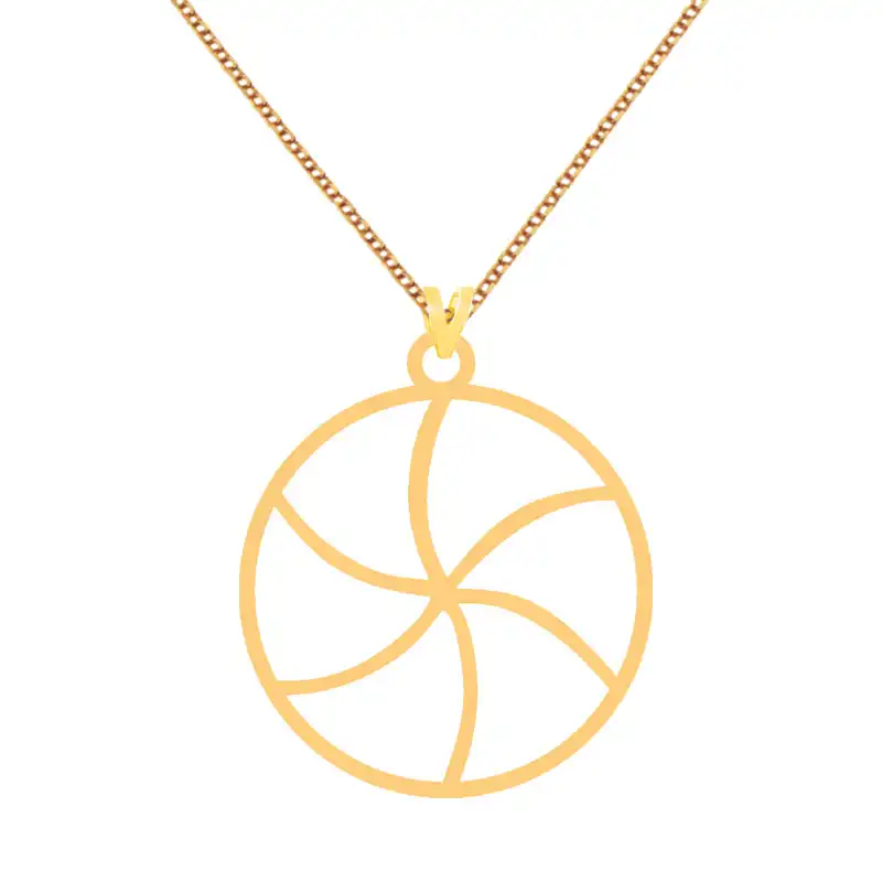 گردنبند طلا 18 عیار زنانه کرابو مدل شکل هندسی کد Kr72839