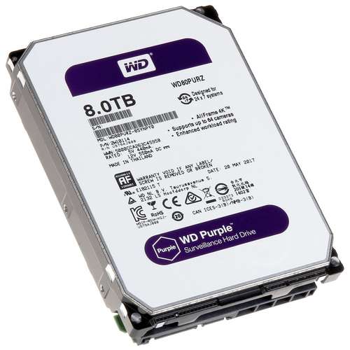  هارد اکسترنال وسترن دیجیتال مدل Purple ظرفیت 8 ترابایت 