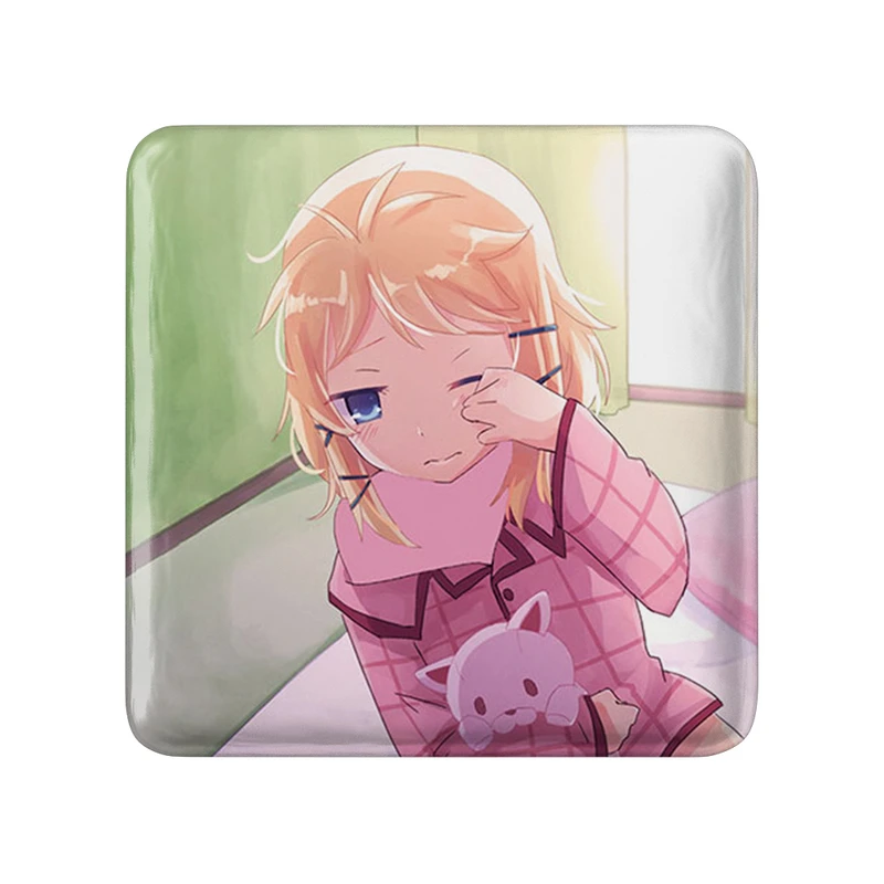 مگنت خندالو طرح تینا انیمه گلوله سیاه مدل مربعی کد 35860