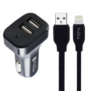 شارژر فندکی پرووان مدل PCG15i به همراه کابل لایتنینگ