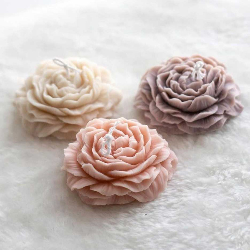 قالب شمع مدل ست گل آلاله، گل مارگاریت و گل رز کلاسیک کد F01 مجموعه 3 عددی