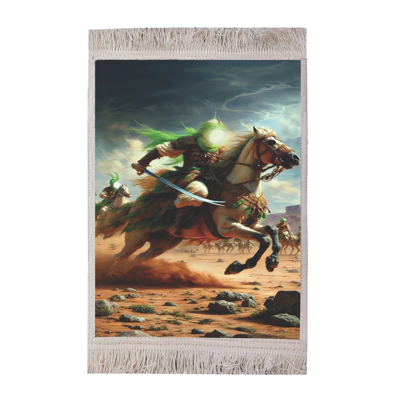 تابلو فرش ماشینی طرح مذهبی امام علی (ع) کد FR114