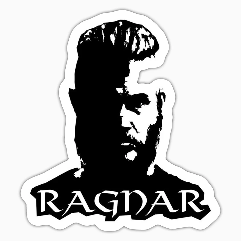 استیکر لپ تاپ و موبایل بووم طرح Ragnar Lothbrok مدل Black2 کد LB19