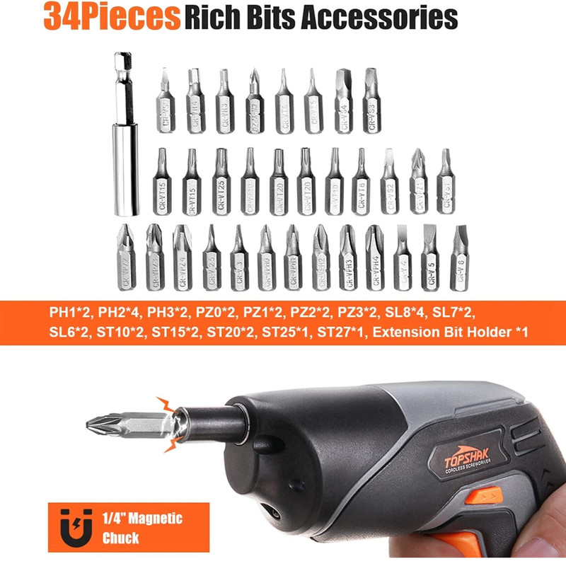 پیچ گوشتی شارژی توپ شاک مدل ts-esd1