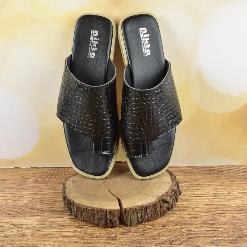 دمپایی لاانگشتی زنانه نیکتا مدل پوست ماری BK.2866