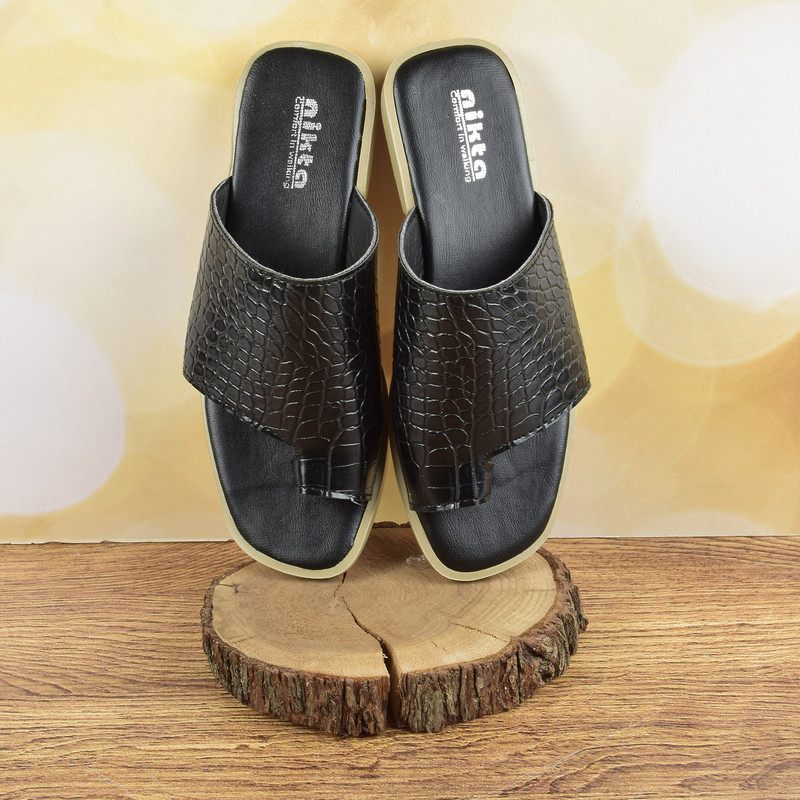 دمپایی لاانگشتی زنانه نیکتا مدل پوست ماری BK.2866