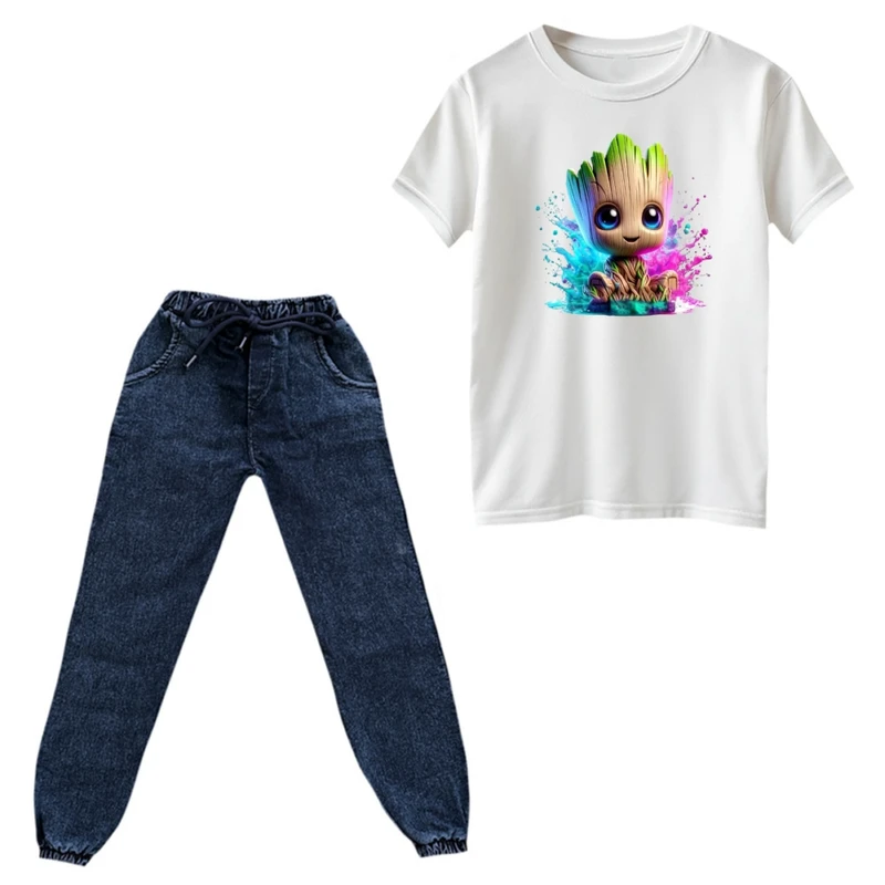 ست تی‌شرت و شلوار پسرانه مدل گروت کد 8