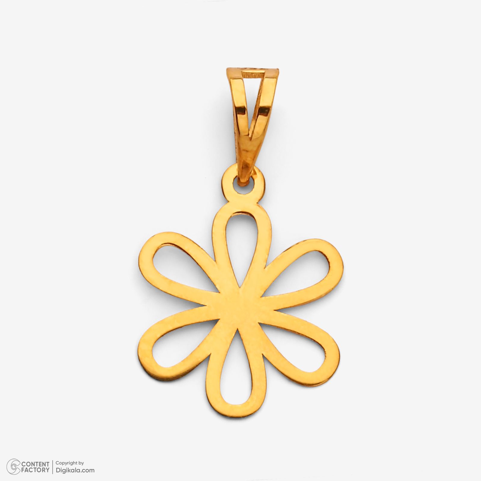 آویز گردنبند طلا 18 عیار زنانه نگین طرح گل -  - 3