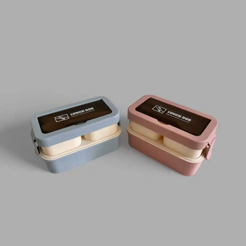 ظرف غذا سفری مدل لانچ باکس دو طبقه کد 2024
