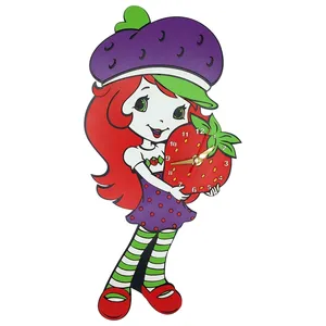 ساعت دیواری کودک طرح دختر توت فرنگی مدل CH-01