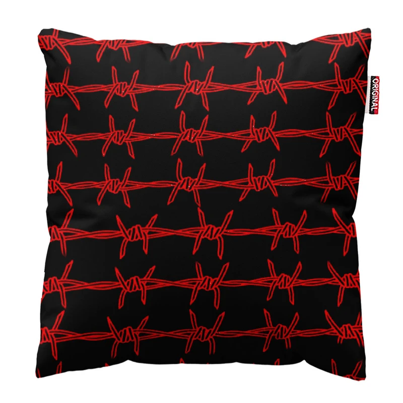 کوسن پاد آفرین طرح سیم خاردار کد 3222 سایز 30*30 سانتی متر